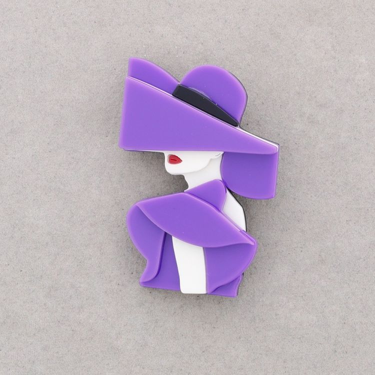 BROCHE CHICA ELEGANTE RESINA