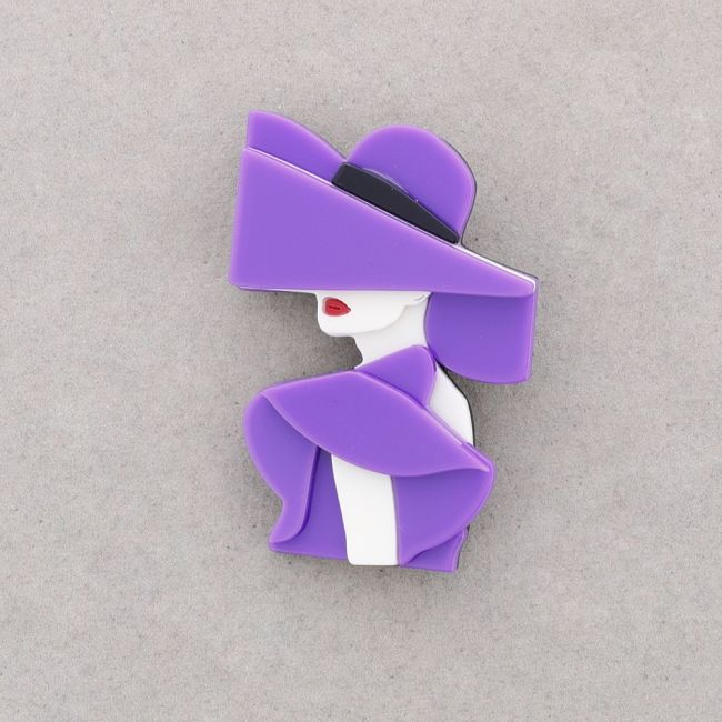 BROCHE CHICA ELEGANTE RESINA