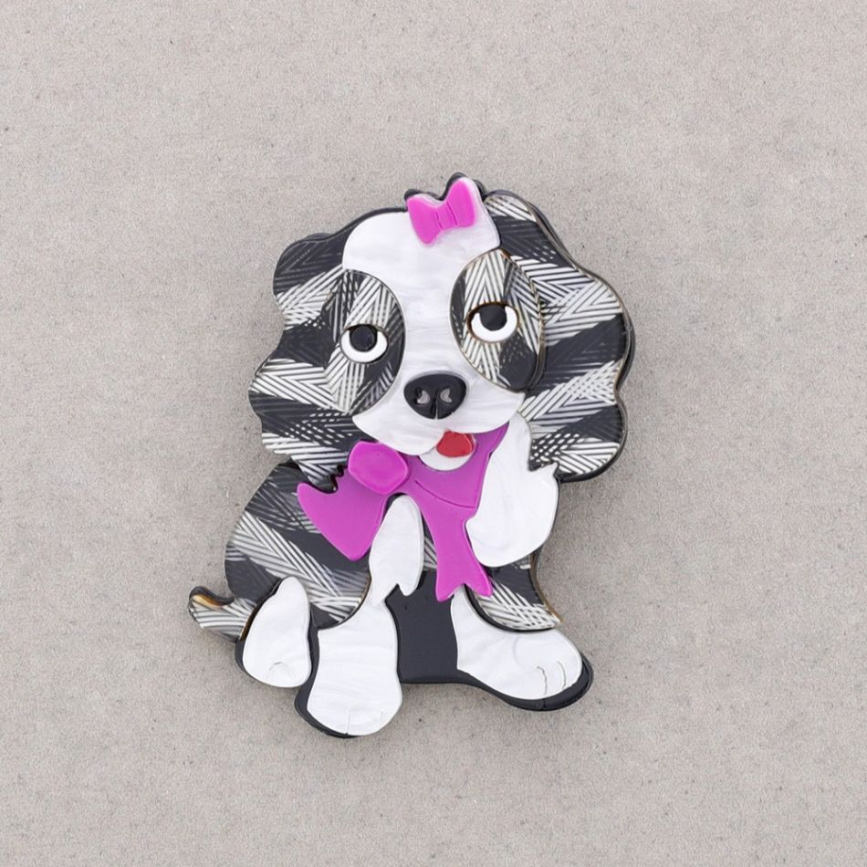 PUPPY RESIN BROOCH