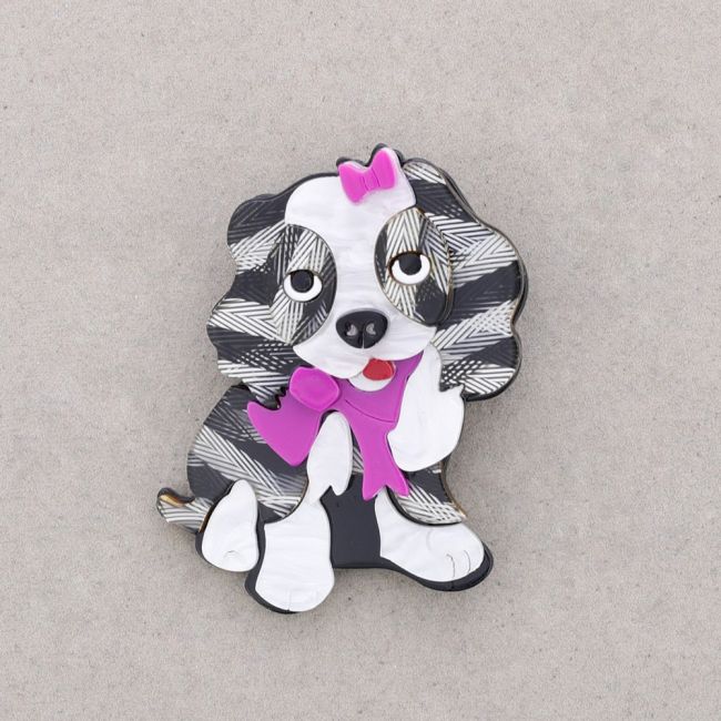 BROCHE RESINA PERRITO