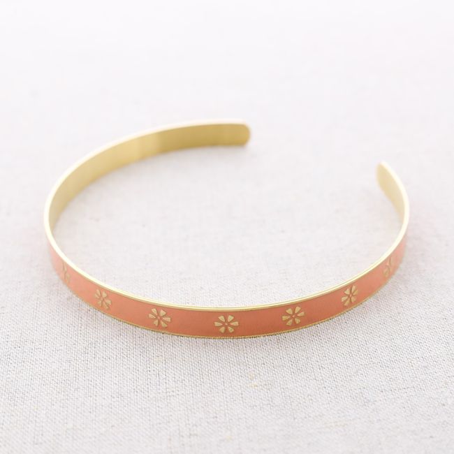 ADJUSTABLE STEEL ENAMEL CHOKER WITH LITTLE FLOWERS