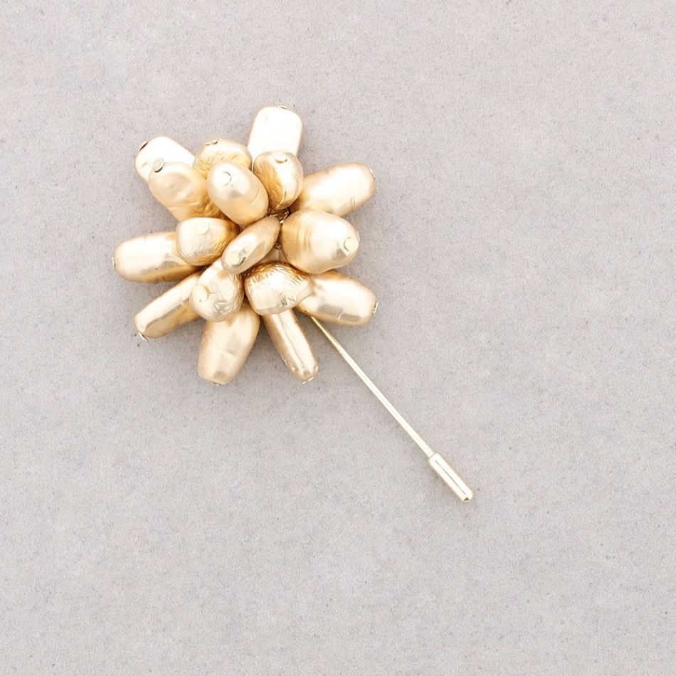 BROCHE AGUJA CUENTAS IMITACIÓN PERLAS