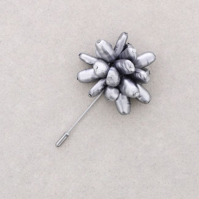 BROOCH NEEDLE BEADS IMITATION PEARLS