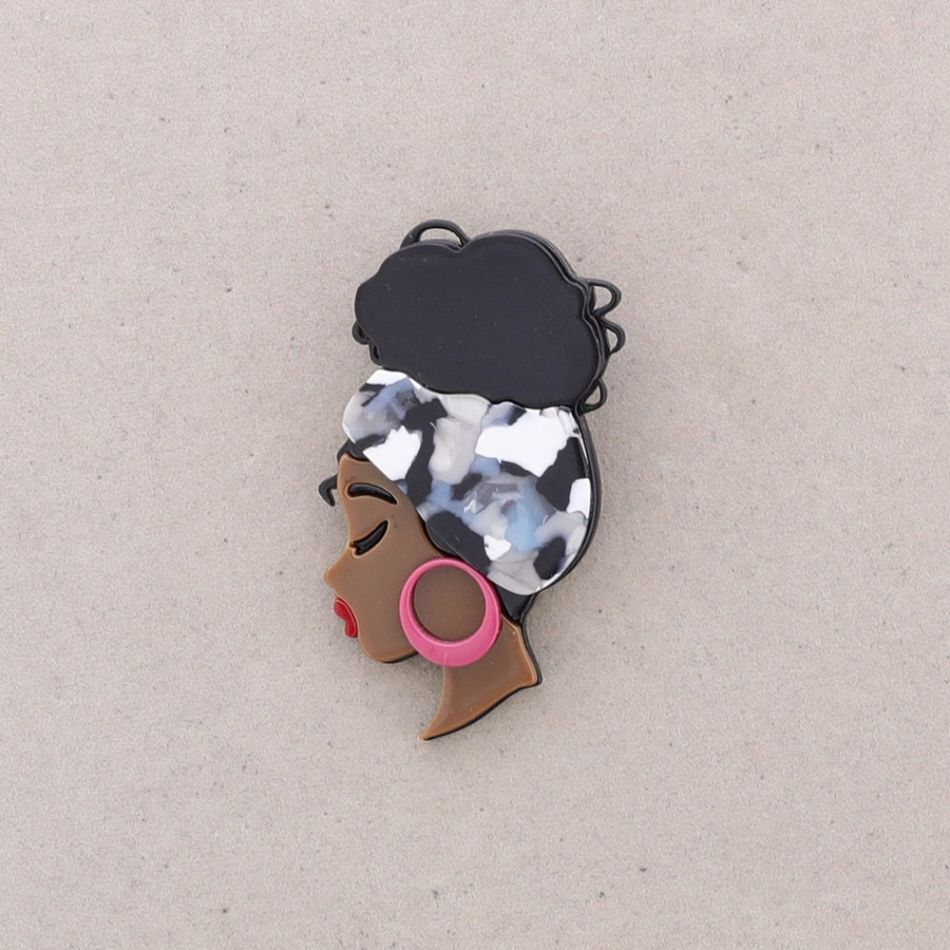 RESIN GIRL BROOCH