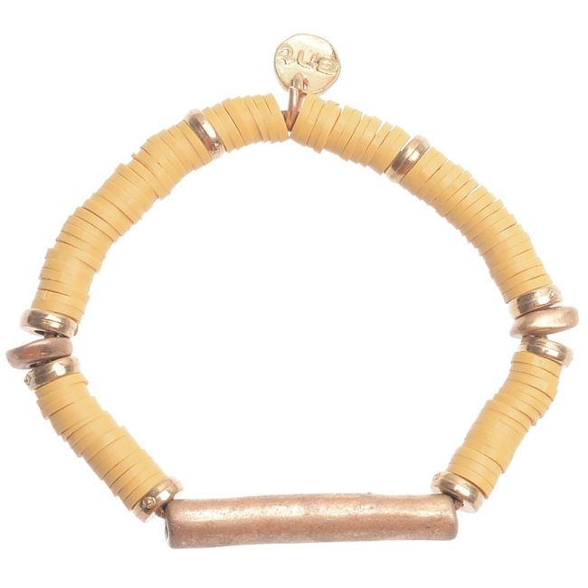 ELASTIC FIMO METAL BEAD BRACELET