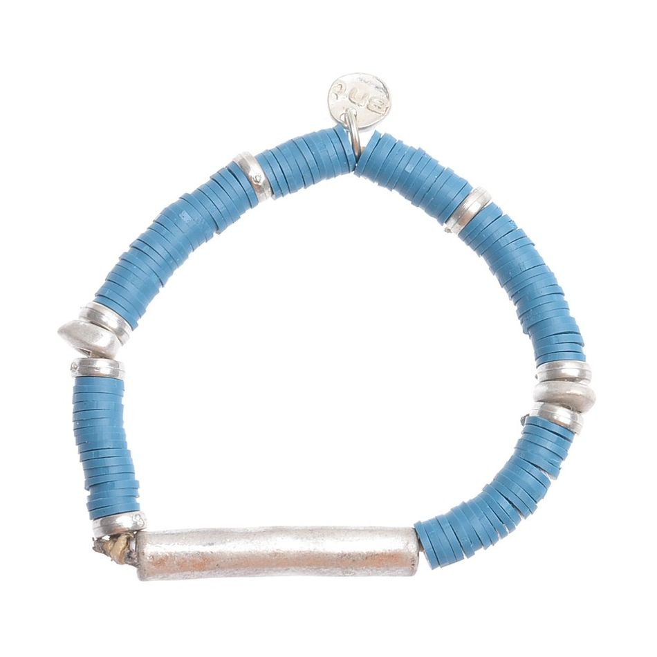 ELASTIC FIMO METAL BEAD BRACELET