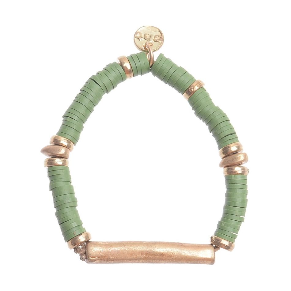 ELASTIC FIMO METAL BEAD BRACELET