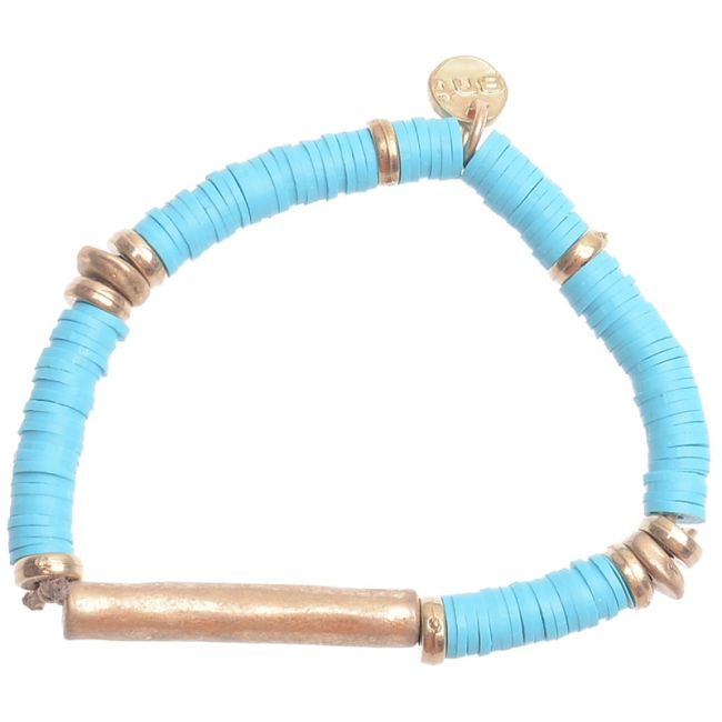 PULSERA ELASTICA FIMO CUENTAS METAL