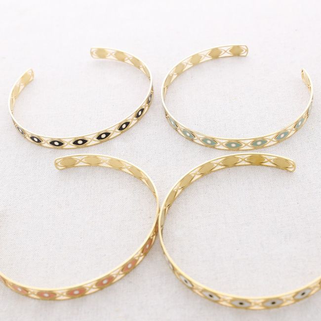 CHOKER ACERO AJUSTABLE OJOS TURCOS