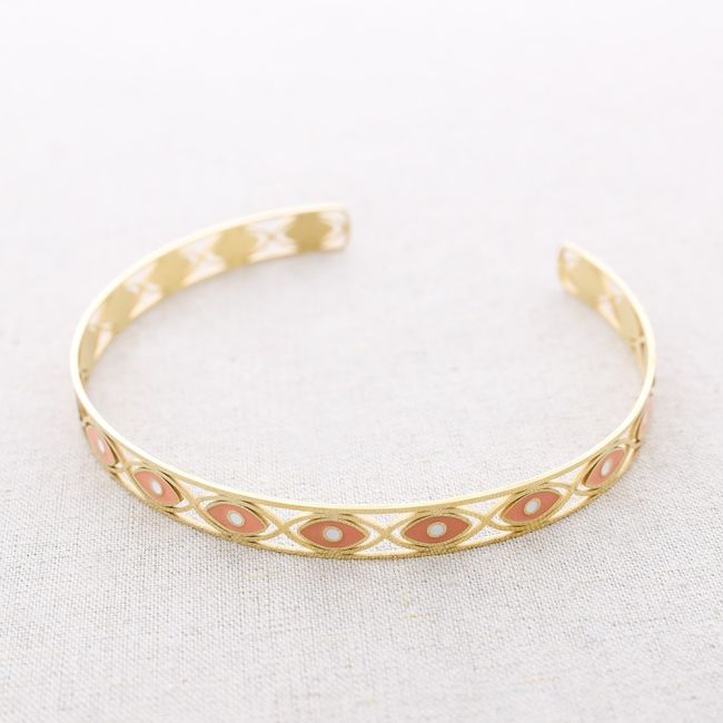 CHOKER ACERO AJUSTABLE OJOS TURCOS