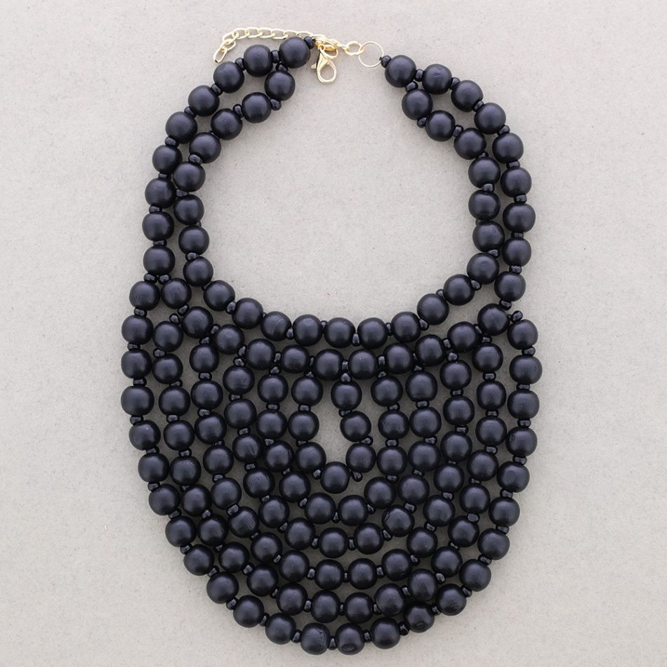 COLLAR BABERO BOLAS MADERA