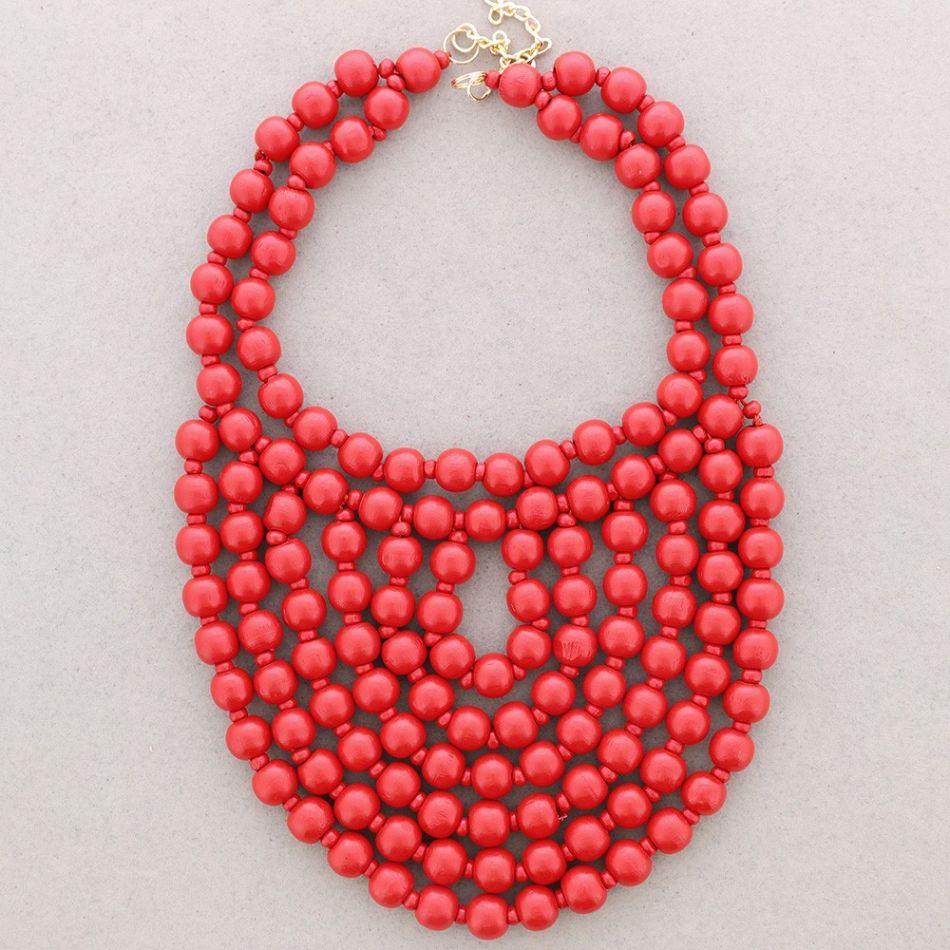 COLLAR BABERO BOLAS MADERA