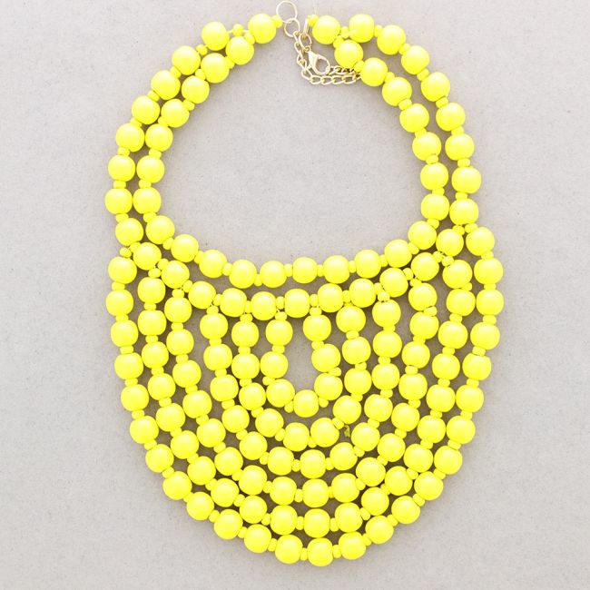 WOODEN BALLS BIB NECKLACE