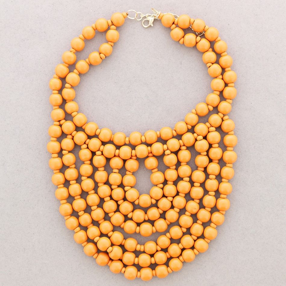 COLLAR BABERO BOLAS MADERA