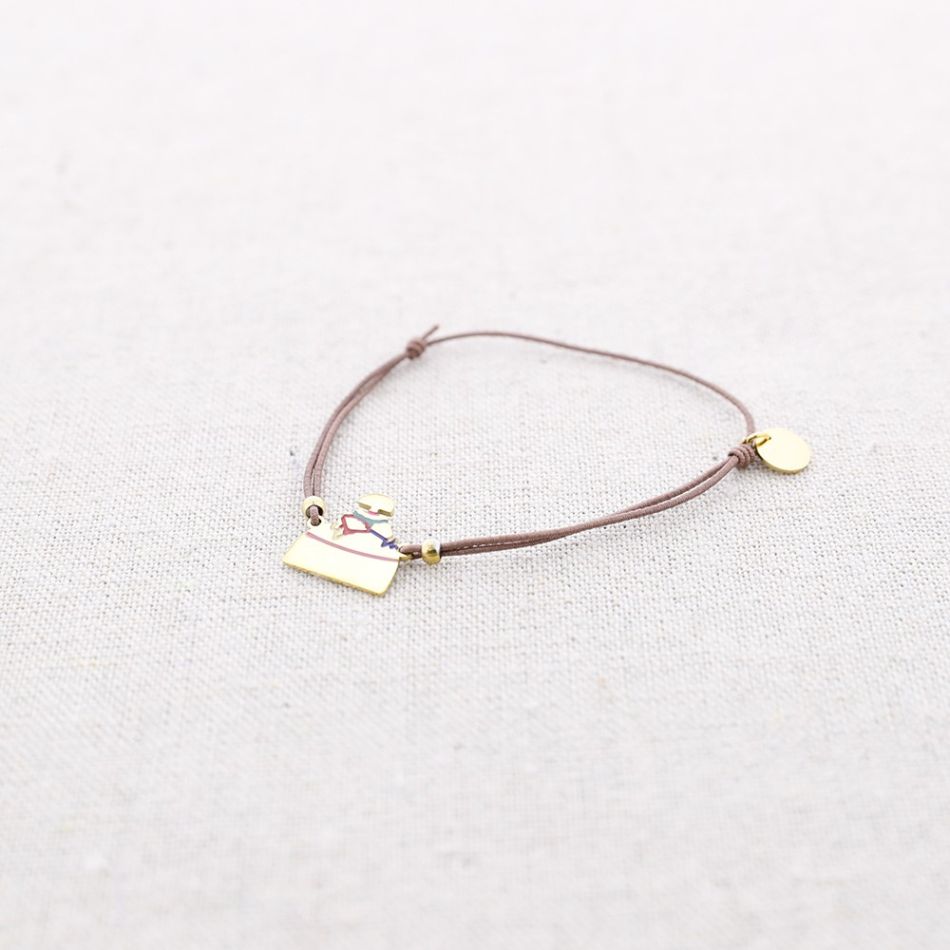 MENINA ENAMEL STEEL ELASTIC BRACELET