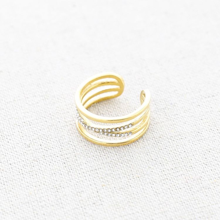 ANILLO ACERO CRISTALES