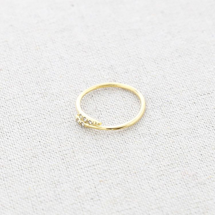 STEEL RING WITH CRYSTALS