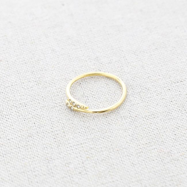 STEEL RING WITH CRYSTALS