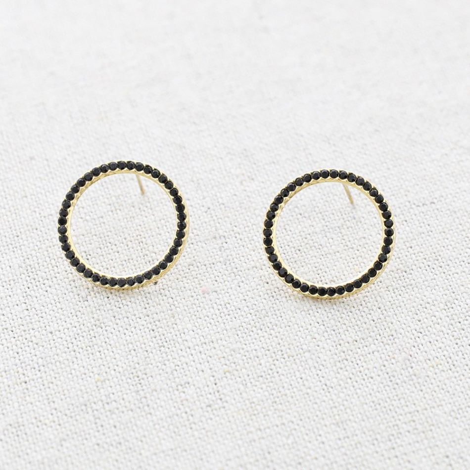 PENDIENTES ACERO ARO CRISTALES