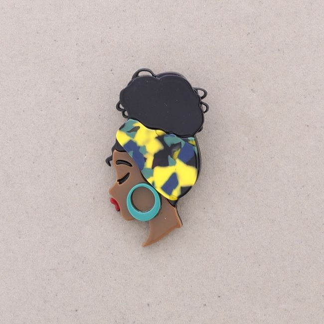 RESIN GIRL BROOCH