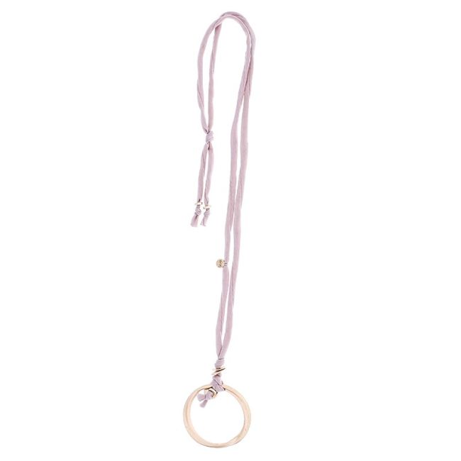 COLLAR LARGO COLGANTE ANILLA METAL