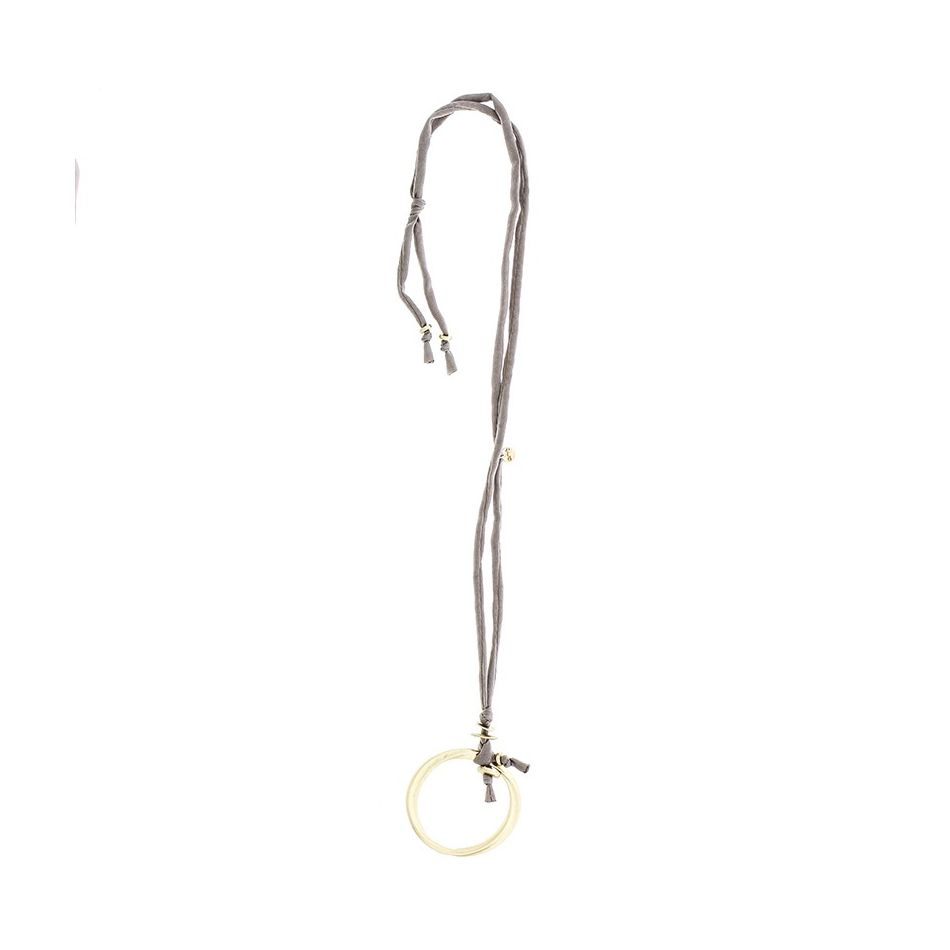 LONG NECKLACE WITH METAL RING