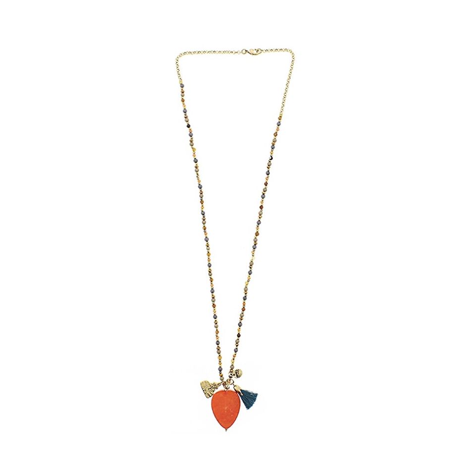 LONG STONES PENDANT NECKLACE