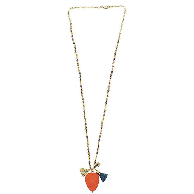 LONG STONES PENDANT NECKLACE