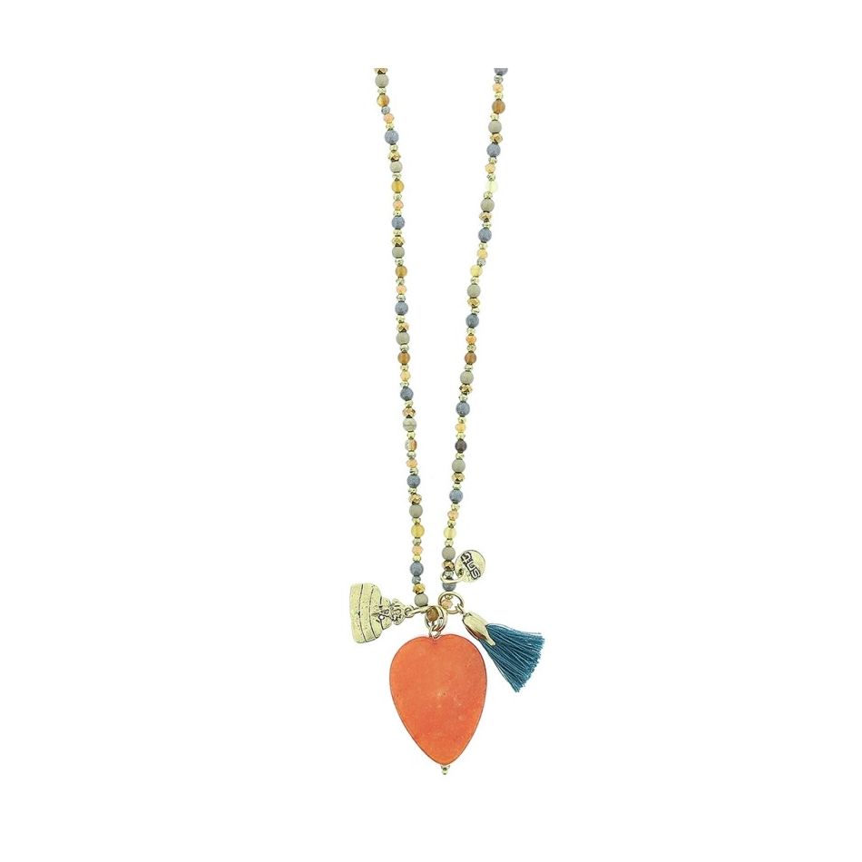 LONG STONES PENDANT NECKLACE