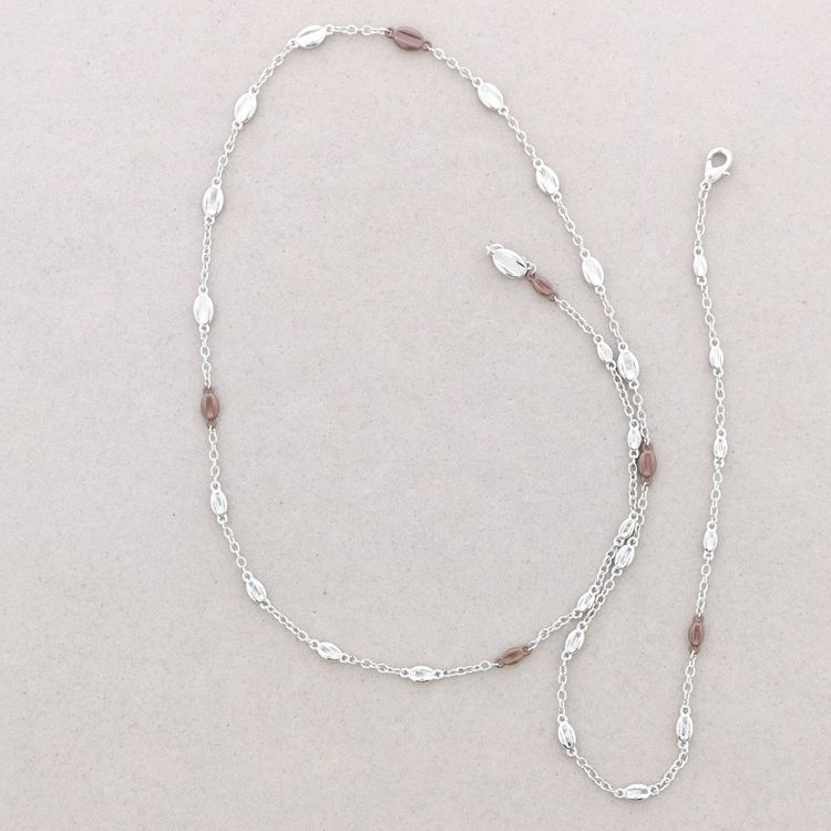 LONG NECKLACE WITH METAL BEADS