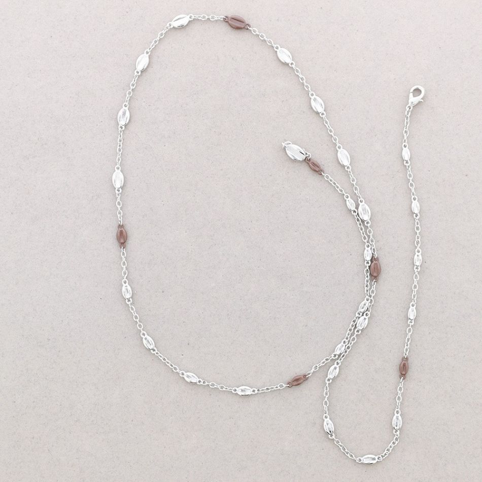 LONG NECKLACE WITH METAL BEADS