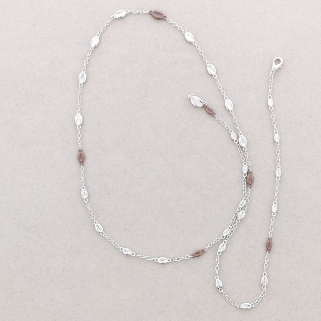 COLLAR LARGO CUENTAS METAL