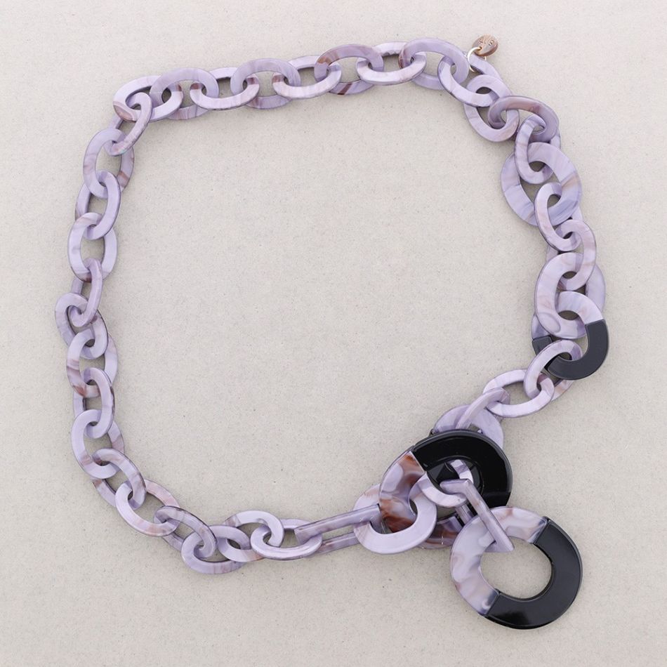 LONG RESIN LINK NECKLACE
