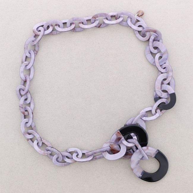 COLLAR LARGO ESLABONES RESINA