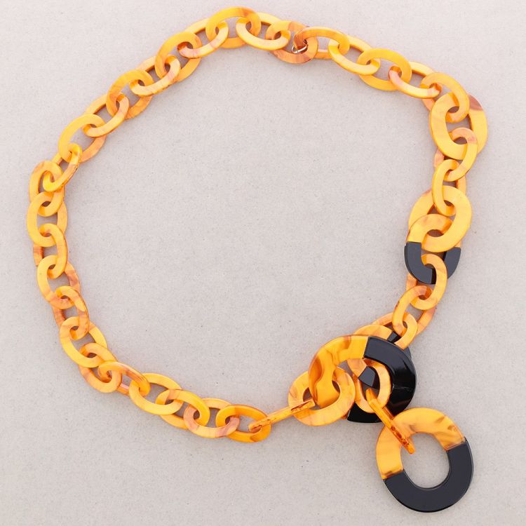 LONG RESIN LINK NECKLACE 2