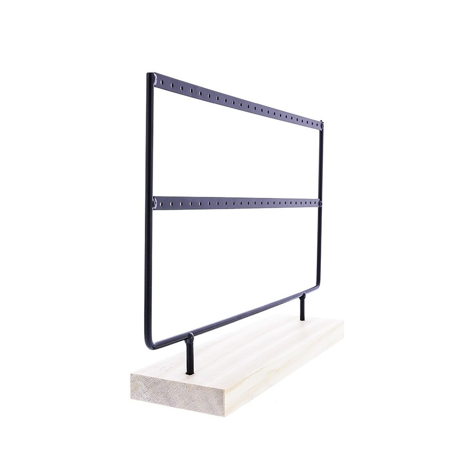 EARRING HOLDER 2 LEVELS WOOD METAL 29*20 CM