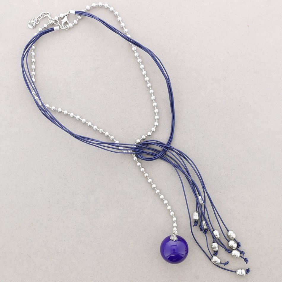 LEATHER CHAINS PENDANT NECKLACE