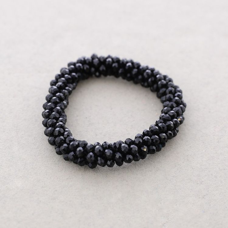 ELASTIC BRACELET WITH FACETED CRYSTALS 4MM