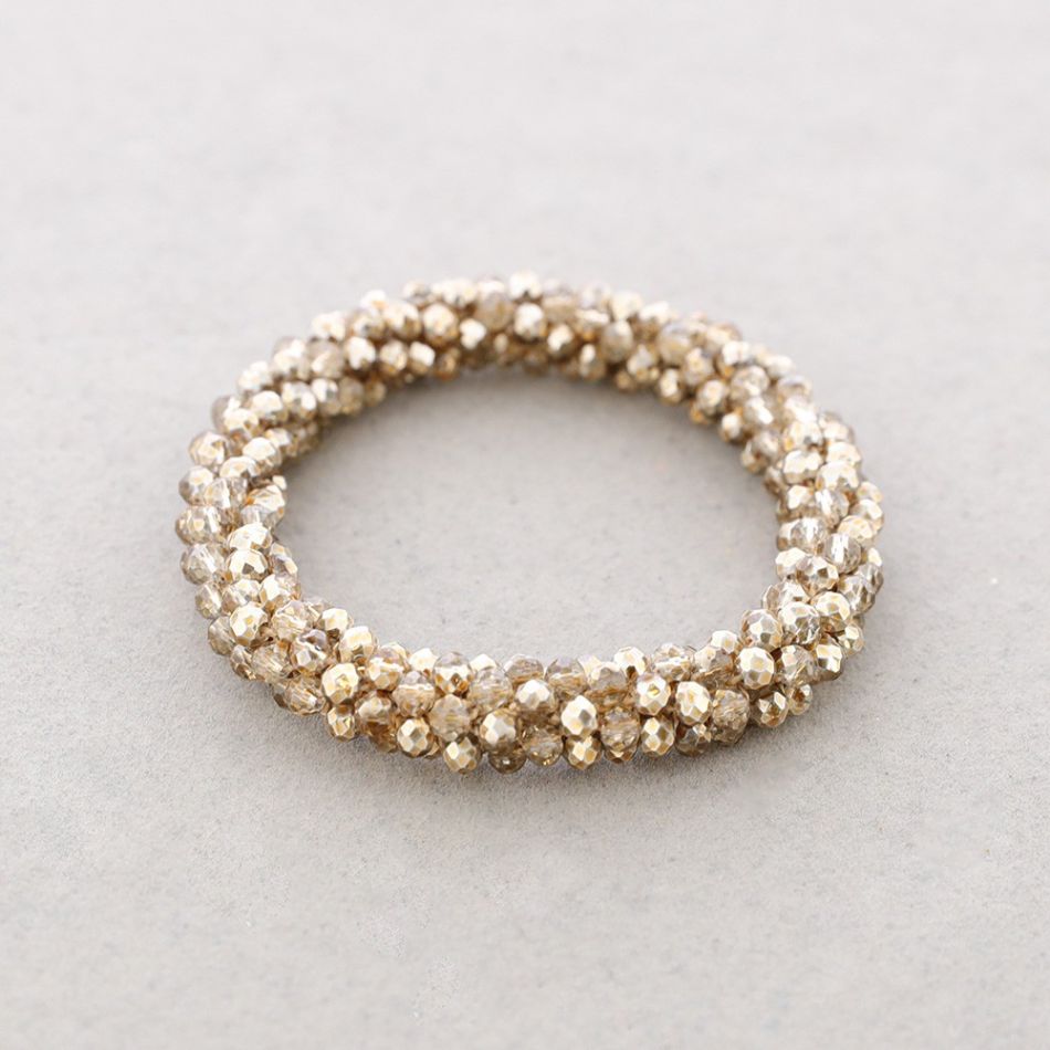 PULSERA ELÁSTICA CRISTALES FACETADOS 4MM