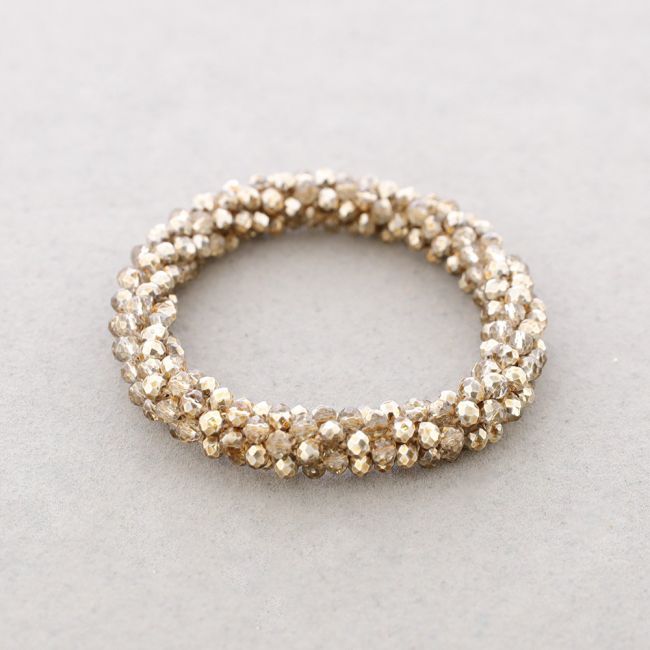 PULSERA ELÁSTICA CRISTALES FACETADOS 4MM