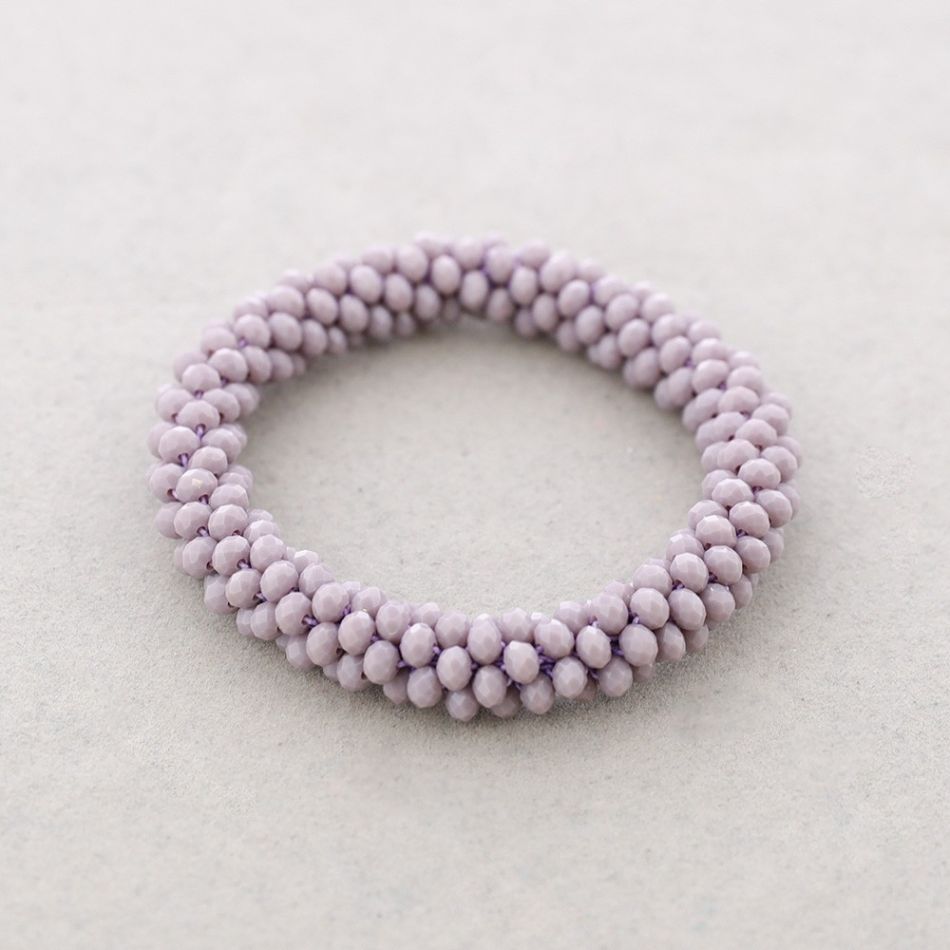 ELASTIC BRACELET WITH FACETED CRYSTALS 4MM