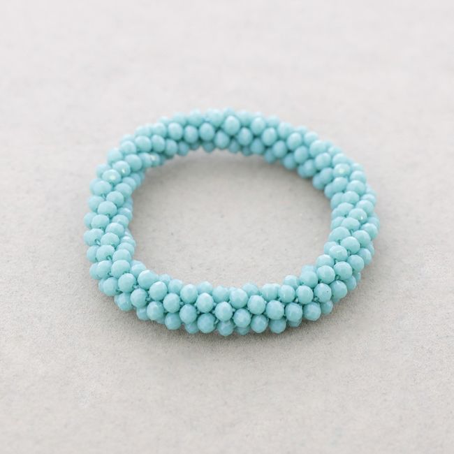 ELASTIC BRACELET WITH FACETED CRYSTALS 4MM