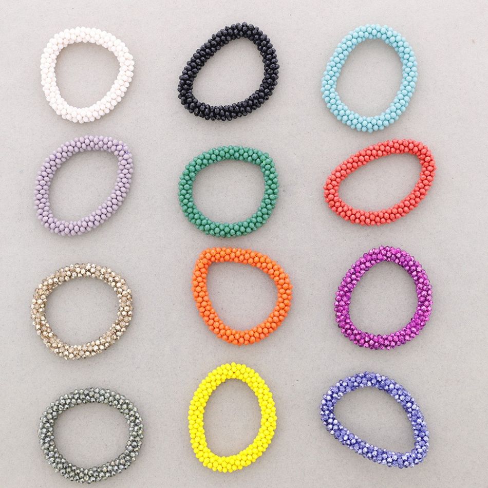 PULSERA ELÁSTICA CRISTALES FACETADOS 4MM