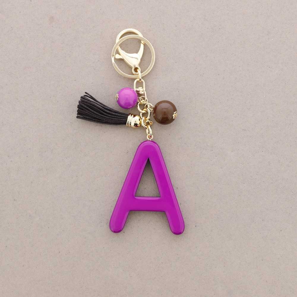 RESIN INITIAL LETTER A PENDANT KEYCHAIN