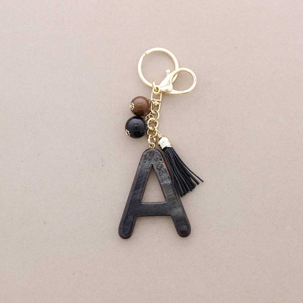 RESIN INITIAL LETTER A PENDANT KEYCHAIN