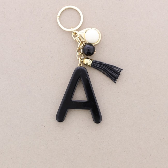 RESIN INITIAL LETTER A PENDANT KEYCHAIN