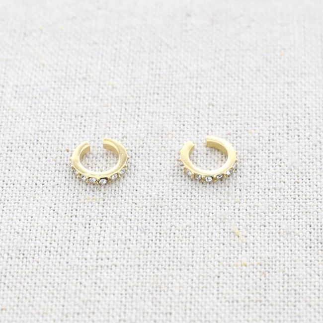 STEEL HOOP EARRINGS WITHOUT CRYSTALS