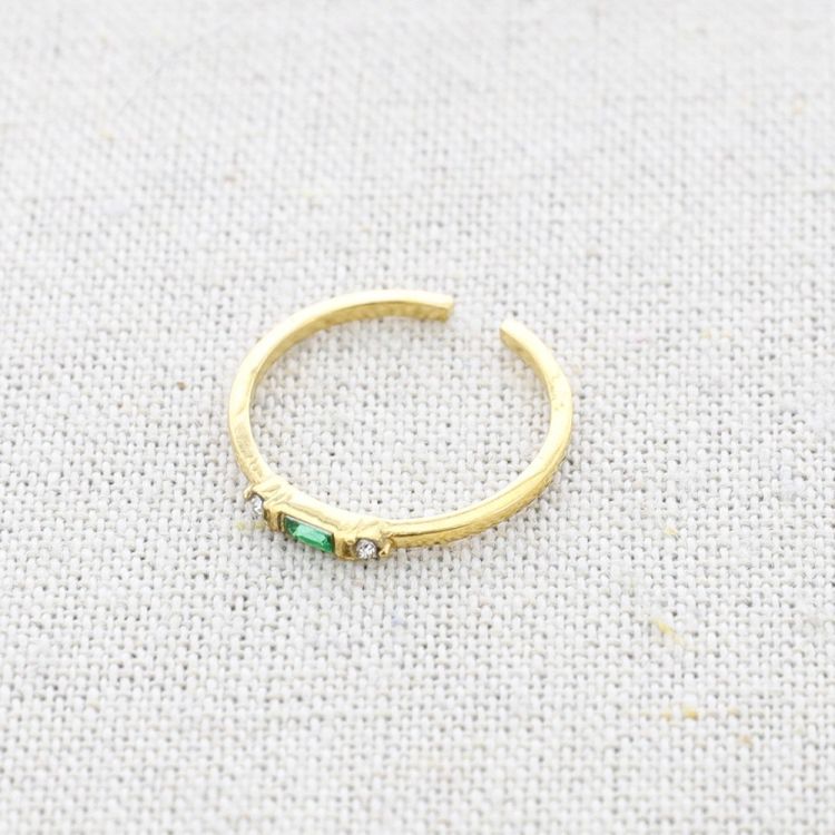 ANILLO ACERO CRISTALES