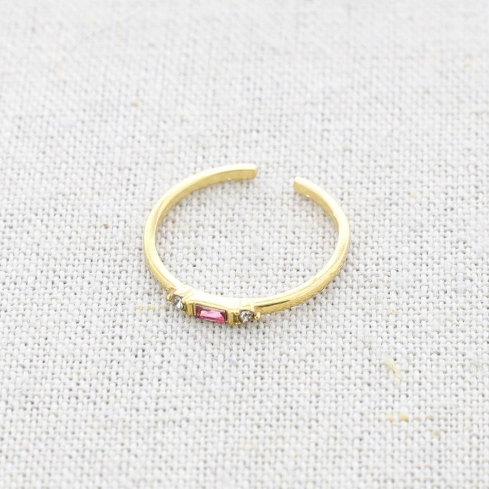 ANILLO ACERO CRISTALES