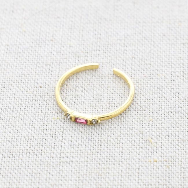 ANILLO ACERO CRISTALES